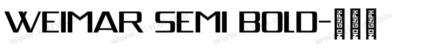 Weimar Semi Bold字体转换